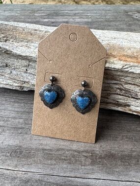 Quoc Turquoise Inc Sterling Silver Earrings with Lapis